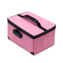 Bolsa de cosméticos KaAutoler Portable com fechadura à prova d'água (rosa)