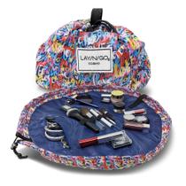 Bolsa de cosméticos Lay-n-Go Cosmo com cordão e bolso com zíper de 20 cm Bolsa de cosméticos Lay-n-Go Cosmo com cordão e bolso com zíper de 20 cm