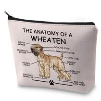 Bolsa de cosméticos LEVLO Funny Wheaten Terrier Anatomy Print