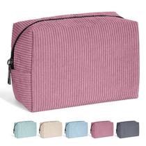 Bolsa de cosméticos MAANGE Bolsa de maquiagem de viagem em veludo rosa para mulheres Bolsa de cosméticos MAANGE Bolsa de maquiagem de viagem em veludo rosa para mulheres