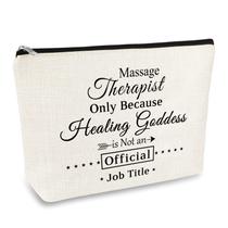 Bolsa de cosméticos Mikela Massage Therapist Gift de algodão e linho