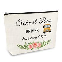 Bolsa de cosméticos Mikela School Bus, presente de agradecimento ao motorista Bolsa de cosméticos Mikela School Bus, presente de agradecimento ao motorista