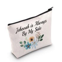 Bolsa de cosméticos POFULL JW Baptism Gift Jehovah By My Side Bolsa de cosméticos POFULL JW Baptism Gift Jehovah By My Side