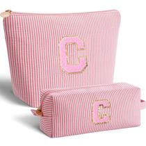 Bolsa de cosméticos que combina com presentes personalizados para o Dia das Mães, pêssego