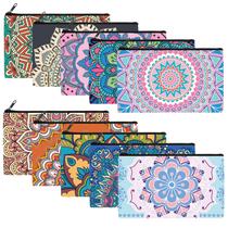 Bolsa de cosméticos Reginary de 20 peças para mulheres com estampa de mandala