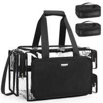 Bolsa de cosméticos Relavel Clear com kit profissional de 2 bolsas