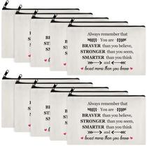 Bolsa de cosméticos Saintrygo Inspirational Canvas, 10 unidades para mulheres