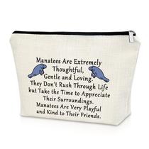 Bolsa de cosméticos Sazuwu Manatee Gift Sea Animal Lover White