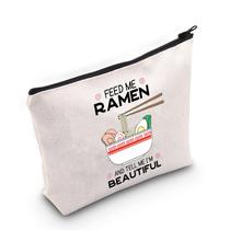 Bolsa de cosméticos TSOTMO Ramen Theme Noodle Lovers Gift