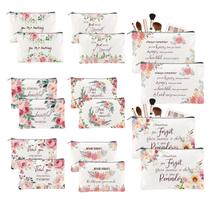 Bolsa de cosméticos Twinklemon Canvas, 16 unidades para maquiagem e viagens Bolsa de cosméticos Twinklemon Canvas, 16 unidades para maquiagem e viagens