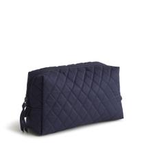 Bolsa de cosméticos Vera Bradley de algodão médio Gabardine Peacoat