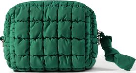 Bolsa de cosméticos Yarnic Bolsa de maquiagem acolchoada Puffy Deep Green