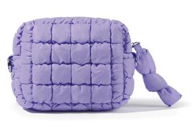 Bolsa de cosméticos Yarnic Bolsa de maquiagem acolchoada Puffy Organizer Lavender