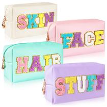 Bolsa de cosméticos ZAUGONTW Preppy Makeup Waterproof Travel 4 unidades