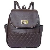 Bolsa de costas feminina com alça regulável e bolso com zíper para mulheres chique na moda
