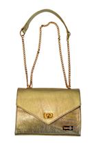 Bolsa de Couro Bovino Dourada Bolsa de Couro Bovino Dourada