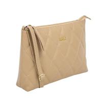 Bolsa de couro classe croossbody - Creme
