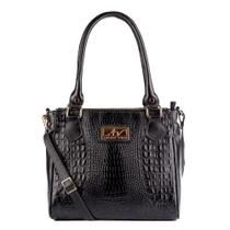 Bolsa de couro com divisórias Tiffy preto Feminino