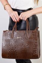 Bolsa de couro croco estruturada Valéria Bolsa de couro croco estruturada Valéria