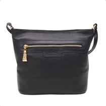 Bolsa De Couro Crossbody Dayane Magalhães Preta Bolsa De Couro Crossbody Dayane Magalhães Preta