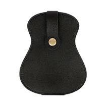 Bolsa De Couro Em Forma De Guitarra Para Armazenamento De Palhetas, Capacidade Para 18 Palhetas,