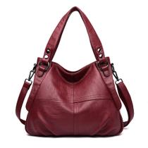 Bolsa de Couro Feminina com Grande Capacidade - Bolsa de Ombro