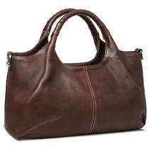 Bolsa de couro Iswee Tan para mulheres, cor café