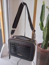 Bolsa de couro legítimo classe - câmera bag 3008- cor: preta