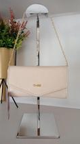 Bolsa de couro legítimo classe - tiracolo 3209- cor creme