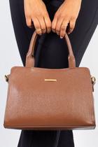 Bolsa de couro liso estruturada Emili Bolsa de couro liso estruturada Emili