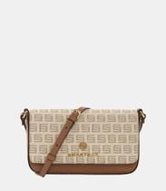 Bolsa de couro monograma smartbag bege/caramelo tvs