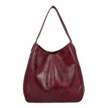 Bolsa de couro vintage feminina com design de luxo de grande capacidade Bolsa de couro vintage feminina com design de luxo de grande capacidade
