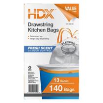Bolsa de cozinha HDX Flexpro de 13 galões com aroma fresco (140 unidades)