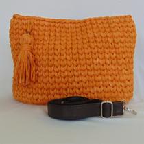 Bolsa de Crochê de Fio de Malha