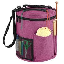 Bolsa De Crochê De Grande Capacidade Para Armazenamento De Fios E Organizador De Agulhas De Tricô Bolsa De Crochê De Grande Capacidade Para Armazenamento De Fios E Organizador De Agulhas De Tricô