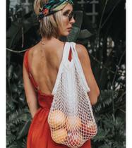 Bolsa De Crochê Ecológica Reutilizável Para Praia Feira Bolsa De Crochê Ecológica Reutilizável Para Praia Feira