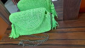 Bolsa de crochê em fio náutico Bolsa de crochê em fio náutico