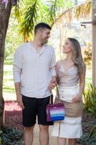 Bolsa de crochê Patuê em fio de malha modelo Mirian