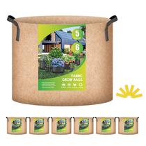 Bolsa de cultivo de plantas iPower, pacote com 6 potes de tecido, 5 galões, Tan 2024 Bolsa de cultivo de plantas iPower, pacote com 6 potes de tecido, 5 galões, Tan 2024