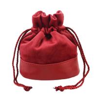 Bolsa De Dados Em Couro PU Vermelho Com Cordão Para RPG DND Moedas Acessórios De Jogos De Tabuleiro