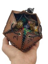 Bolsa de dados Futhark The Die of Holding D20 RPG em couro PU