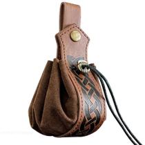 Bolsa de Dados Medieval em Couro - RPG