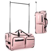 Bolsa de Dança Fanwoli 71 cm com Carrinho e Arara para Roupas Rosa Bolsa de Dança Fanwoli 71 cm com Carrinho e Arara para Roupas Rosa