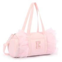 Bolsa de dança mibasies para meninas de 4 a 6 crianças, mochila rosa com letra
