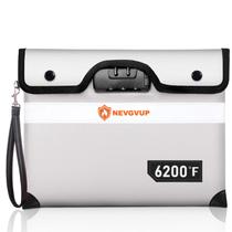 Bolsa de dinheiro à prova de fogo NEVGVUP com fechadura 6200 F resistente à água