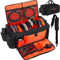 Bolsa de DJ Timoxi Grande com placa de suporte resistente e 9 divisórias