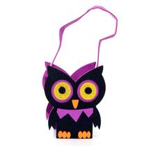 Bolsa de Doces Coruja Preto e Roxo Acessório para Halloween