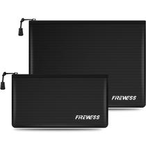 Bolsa de documentos à prova de fogo, 2 pacotes de 13,4 x 10" e 11 x 6", bolsa de dinheiro à prova de fogo que não coça, porta-zíper impermeável para objetos de valor, bolsa segura resistente ao fogo e à água para arquivos, dinheiro, passaporte e chaves