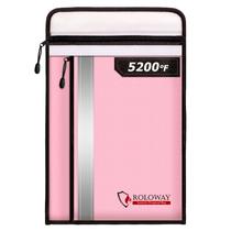 Bolsa de documentos à prova de fogo ROLOWAY com 2 bolsos 40x30 cm rosa Bolsa de documentos à prova de fogo ROLOWAY com 2 bolsos 40x30 cm rosa