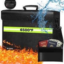 Bolsa de documentos à prova de fogo WJTZDZ 42x32x14 cm, com fechadura, impermeável Bolsa de documentos à prova de fogo WJTZDZ 42x32x14 cm, com fechadura, impermeável
